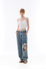GAGA RIBBON BUSTIER / WHITE