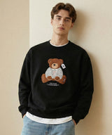 Boucle teddy knit sweatshirts [BLACK]