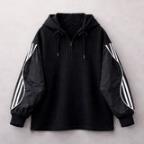 Waveline Hood Semi-Zipup (2 colors)