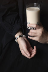 Bubble Tea Crystal Stone Bracelet handmade