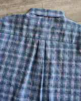 AF SEERSUCKER CHECK SHIRT BLUE