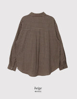#Classic Unique Pocket Check Overfit Shirt (3color)