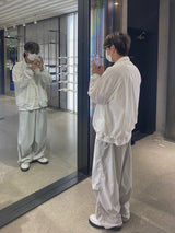 Offbeat Silver Ring Nylon Balloon Pants 2C