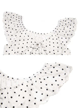 Rosalie Dot Frill Blouse