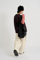 Two-tone stripe layered long sleeve