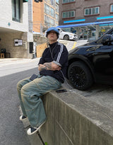 No.0724 double line half ZIP-UP