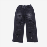 (Unisex) Parchment with open back denim pants