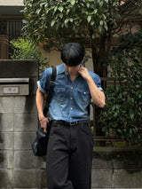 ロン ウエスタン デニム ショートスリーブ シャツ