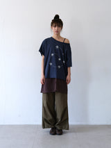 チャクラドレープTシャツ (ビンテージブルー)