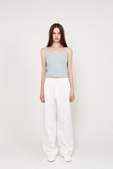 WIDE COTTON PANTS (WHITE)