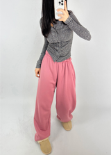 (FLEECE VER./SUPER DEAL👍🏻) 6 COLORS シックエフォートフリーストレーニングパンツ