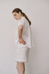 Lace half shirts (Ivory)