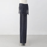 Corinne Denim Layered Pants