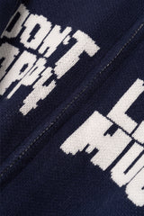 RM Nine lettering color combination knit zip-up (3C)