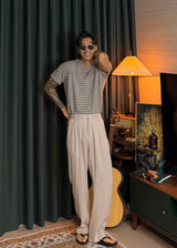 Linea Stripe Dangara Short Sleeve Knit 3COLOR