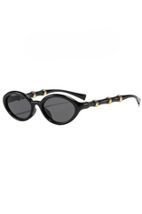 Elegant Bamboo Temple Oval Sunglasses