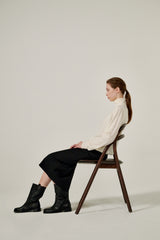 Cashmere turtle neck knit (Beige)