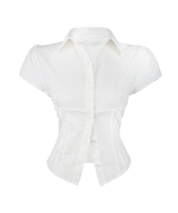 Aveline Pintuck Slim Blouse (3color)