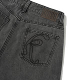 KIRSH PLAIN SAND WASHING WIDE FIT DENIM PANTS [GRAY]