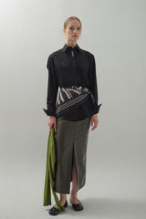 Hidden Embroidery Stitch Shirt_Black