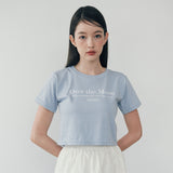 Moon Crop T-shirt - SKY BLUE