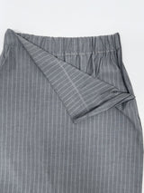 Striped Banding H-Line Long Skirt