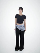 TIE SCARF SKIRT (OCEAN)