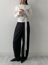 Button Ribbed Layered Tube Top