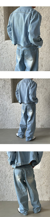 [PROMOTION] Washing denim trucker jacket (4color)