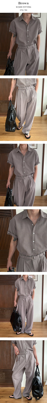 [SET UP가능] Summer belt slacks(4color)