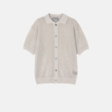 Port punching collar cardigan