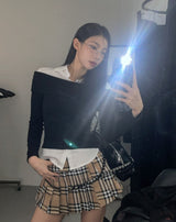 Geek off shirt layered long sleeves