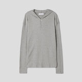 No.1166 T thin henly neck hood T (4color)