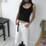garden vintage summer top - black