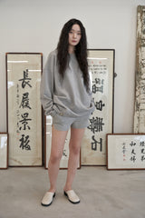 HEAVY-TERRY BALLOON SWEAT BOX TEE (Gray)