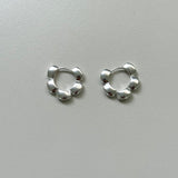 [925silver] フラワーパターンピアス