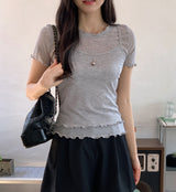 #ウェーブポイントショートスリーブTシャツ＋スリーブレスセット(3color)