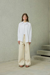 BRIGHT OVERSIZED SHIRT / WHITE