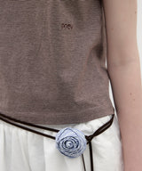 Two-tone Striped T-shirt - Burgundy