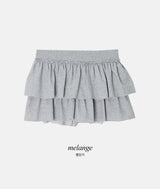 Pure Frill Mini Tiered Skirt Pants (3color)