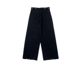 Beck Cut Line Wide Cotton Pants