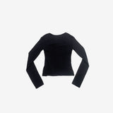 Amantee French layered cardigan