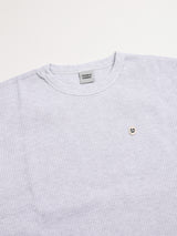 スカルワッフル長袖Tシャツ - アイボリー