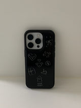 ハッピーパピーケース (black)