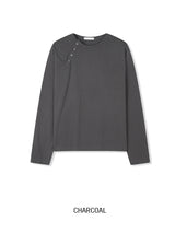 Barrel Diagonal Cropped Henley Long Sleeve