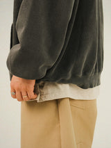 AN Vintage Heart Printing Overfit Hoody