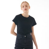 セミクロップTシャツ ブラック