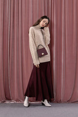 LOMEL MINI マイクロレザーバッグ / Maroon Burgundy