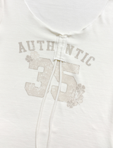 Authentic Tie Front Tee