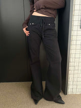 Banding waist flare pants(2color)